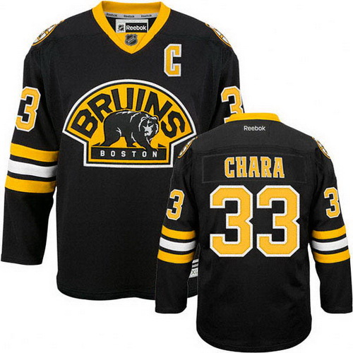 Boston Bruins 33 Zdeno Chara Black Third Fashionable NHL Hockey Jersey Online With C Patch